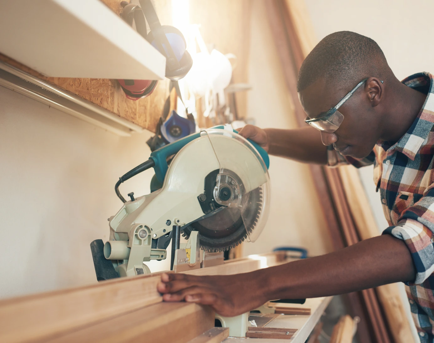 Person working with wood